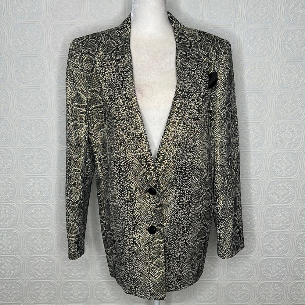 Night Moves New York | Vintage 80s/90s Faux Snakeskin Single Breasted Bl…